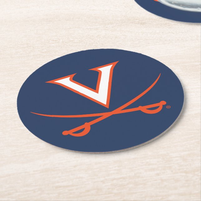V Sabre Round Paper Coaster (Angled)