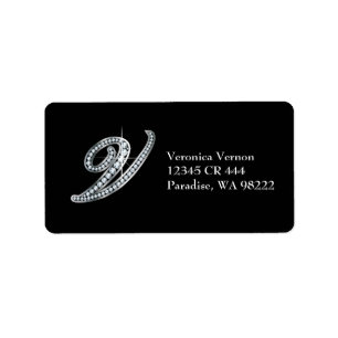 V Script "Diamond Bling" Label