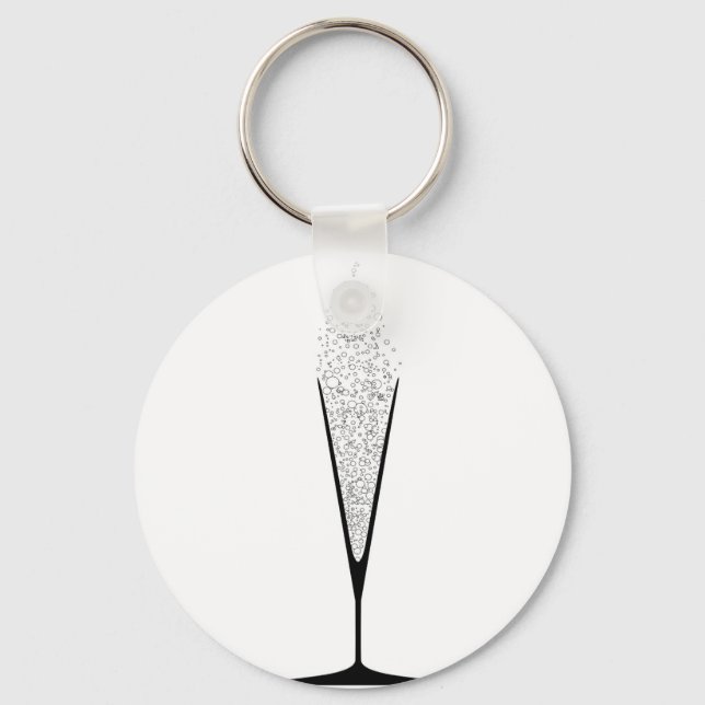 V Shaped Glass Keychain (Front)