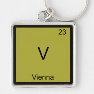 V- Vienna Funny Chemistry Element Symbol T-Shirt Keychain