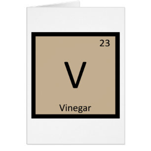 V - Vinegar Chemistry Periodic Table Symbol