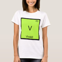 V - Vivaldi Funny Chemistry Element Symbol T-Shirt