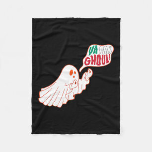 Va Fan Ghoul Funny Italian Ghost Halloween Italian Fleece Blanket