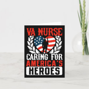 Va Nurse Americas Heros Merica Us Flag Patriot Vet Card