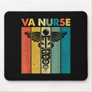Va Nurse Retro Vintage Valentine For Nurse Va Nurs Mouse Pad