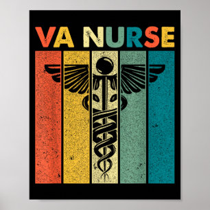 Va Nurse Retro Vintage Valentine For Nurse Va Nurs Poster