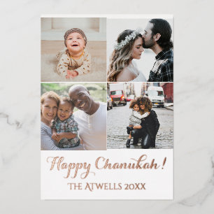 Vacances 4 Photos Happy Chanukah Famille White Foi