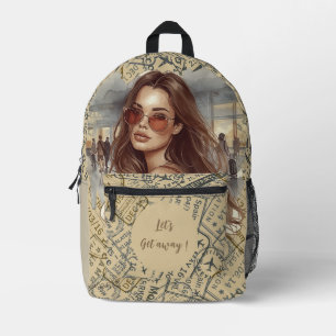 Vacances, allons-y ! Sac à dos imprimé