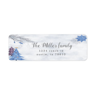 Vacances aquarelle couleur bleue retour adresse