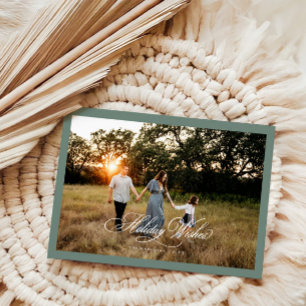 Vacances Boho Noël Salutation Carte photo