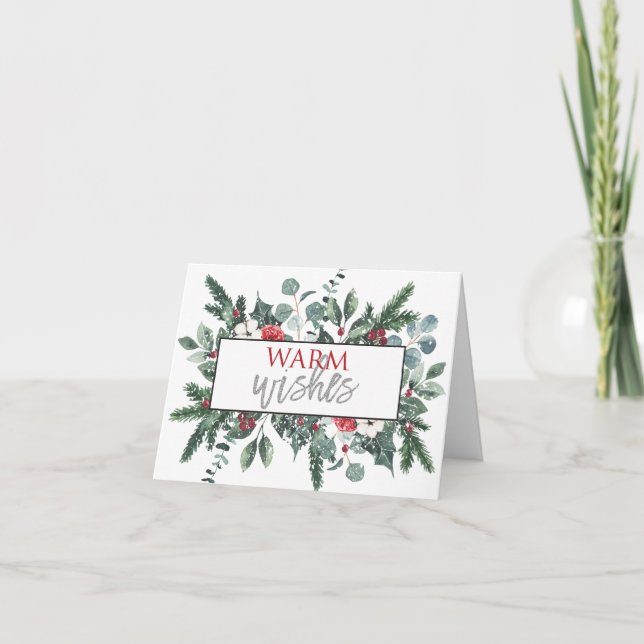Vacances Chaleureuses avec photo Carte de Noël (Devant)