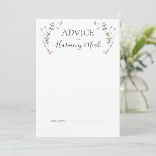 Vacances Chic Botanique   Carte conseil Mariage bl