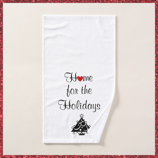 Vacances Coeur Rouge & Serviette à main d'arbre (Bookmark my store! https://www.zazzle.com/store/capricepetit)