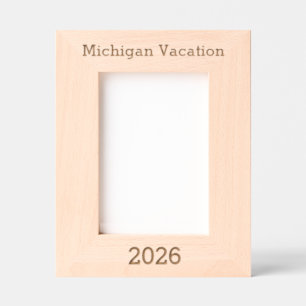 Vacances dans le Michigan - Cadre gravé au laser