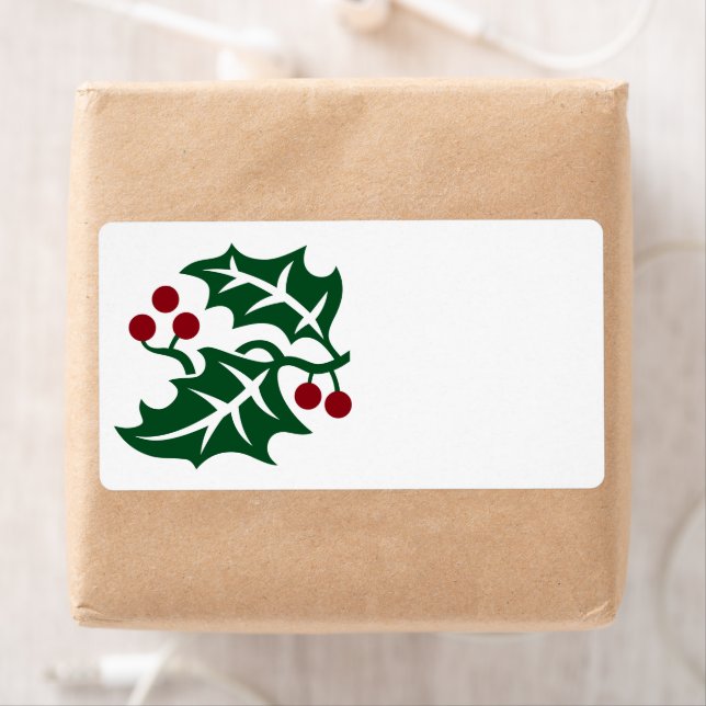 Vacances de Noël Green Holly et Red Berries (En situation)