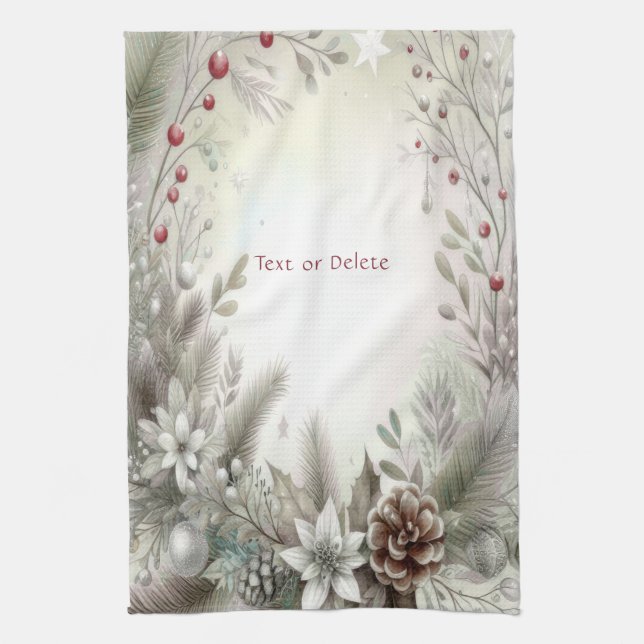 Vacances de Noël Serviette de cuisine (Vertical)