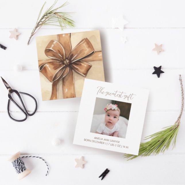 Vacances d'hiver Faire-part de naissance bébé (Créateur téléchargé)