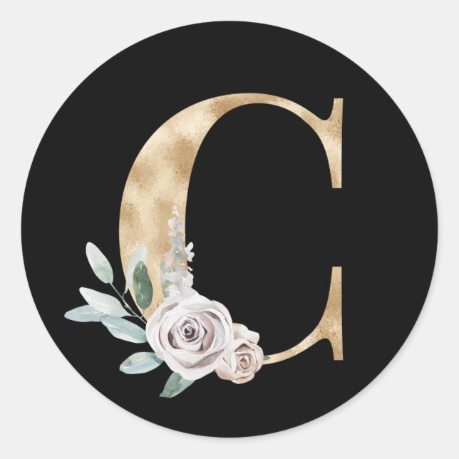 Vacances d'hiver initiales autocollant lettre C (Devant)