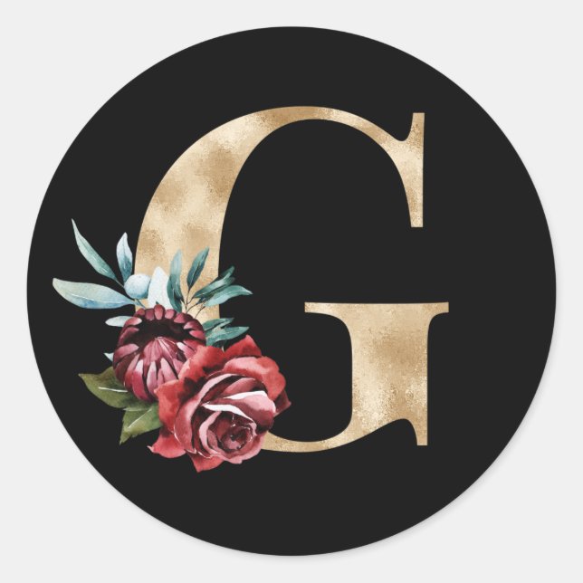 Vacances d'hiver initiales autocollant lettre G (Devant)