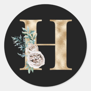 Vacances d'hiver initiales autocollant lettre H