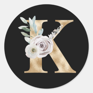 Vacances d'hiver initiales autocollant lettre K