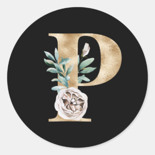 Vacances d'hiver initiales autocollant lettre P