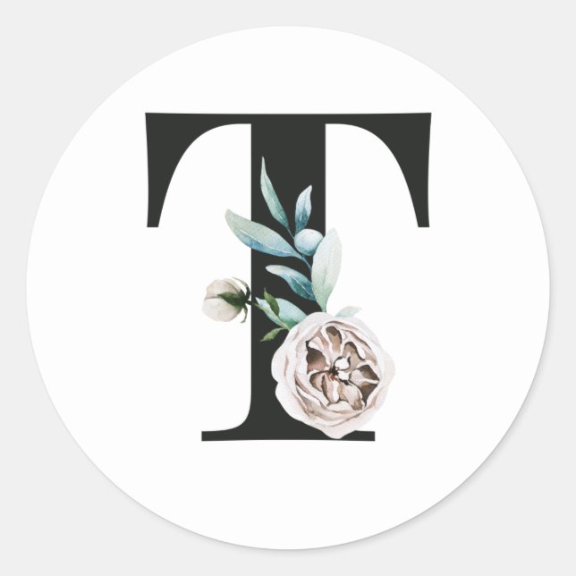 Vacances d'hiver initiales autocollant lettre T (Devant)