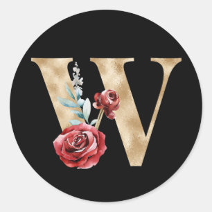 Vacances d'hiver initiales autocollant lettre W