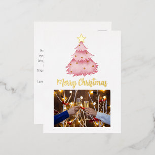 Vacances En Aluminium Carte postale Foil de Noël, carte postale Foil
