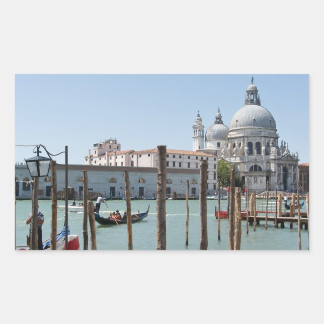 Vacances en Venise paysage autocollant rectangulai (Devant)