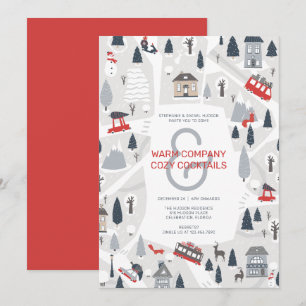 Vacances en ville Noël Fête Invitation