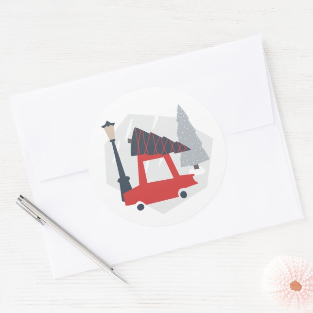 Vacances en ville Sticker de Noël (Enveloppe)