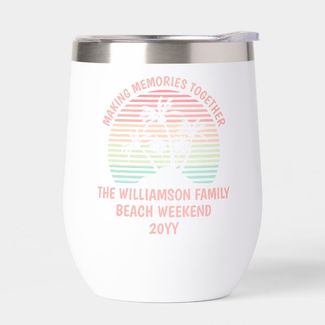 Vacances familiales personnalisées Retro Tropical  (Gauche)
