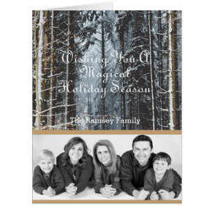 Vacances Famille Photo Hiver Scène Personnalisée