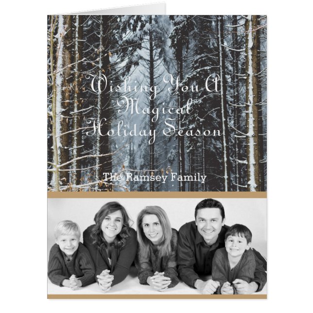 Vacances Famille Photo Hiver Scène Personnalisée (Devant)