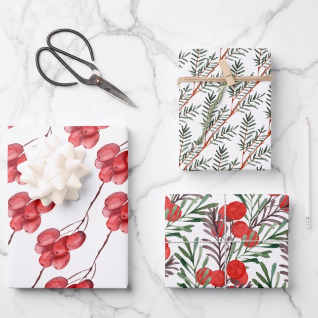 Vacances Feuilles Berry et verdure (Recto)