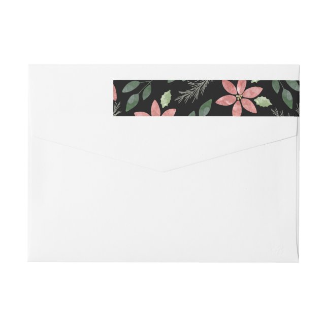 Vacances florales - étiquette de adresse de retour (Dos)