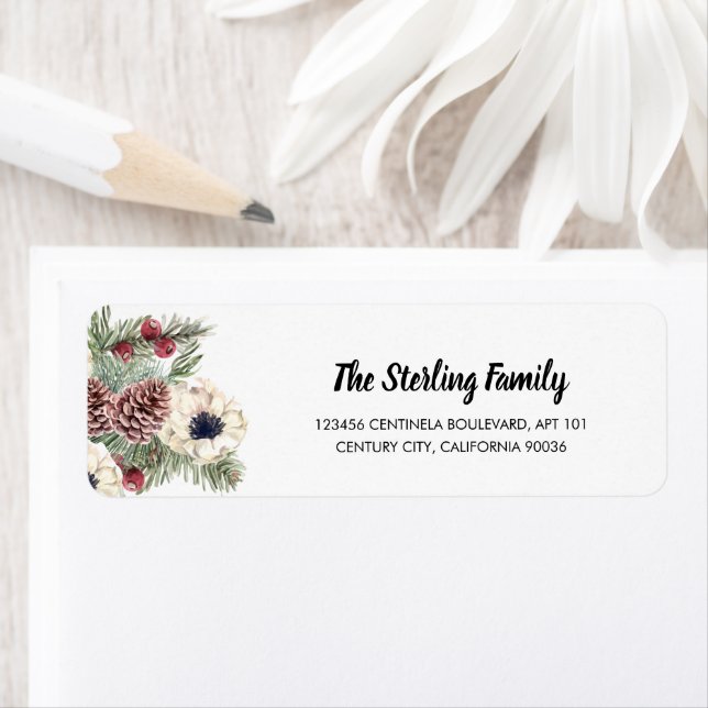 Vacances Hiver Floral Pine Cône Holly Berries (En situation)