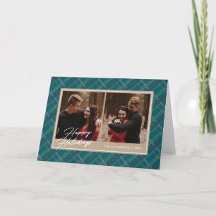 Vacances hiver Plaid 2 Cartes photos - Vert