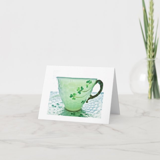 Vacances irlandaises de carte vierge de tasse de (Devant)