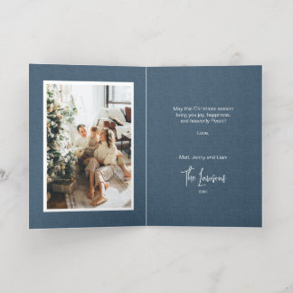 Vacances Métallisée Carte de Noël des animaux de bois