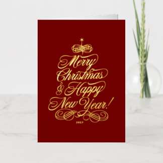 Vacances Métallisée Carte de Noël simple en feuille d'aluminium