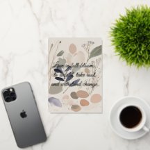 Carte de vœux aux florales aquarelles