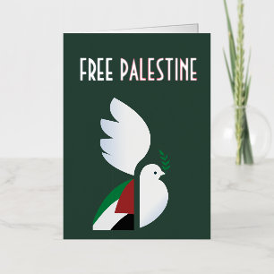 Vacances Métallisée Carte de vœux en aluminium Free Palestine – Paix