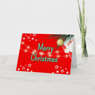Vacances Métallisée Carte de vœux Joyeux Noël