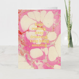 Vacances Métallisée Carte de voeux pliée à l'huile de marbre