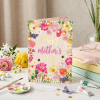 Jolie carte photo de jardin floral aquarelle pour