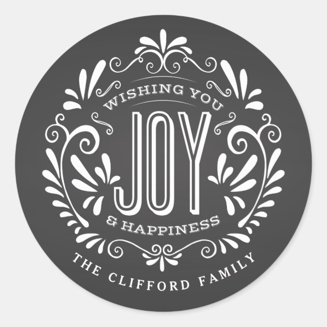 VACANCES NOËL CHALK ART ORNAMENT STICKERS (Devant)