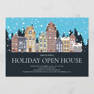 Vacances Open House Noël Fête Invitation