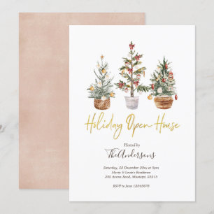 Vacances Open House Noël Fête Invitation